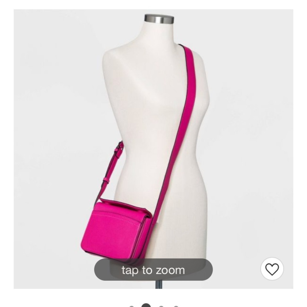 Hot pink magnetic closure crossbody